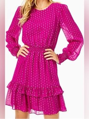 Lilly Pulitzer Dark Pink Long Sleeve dress